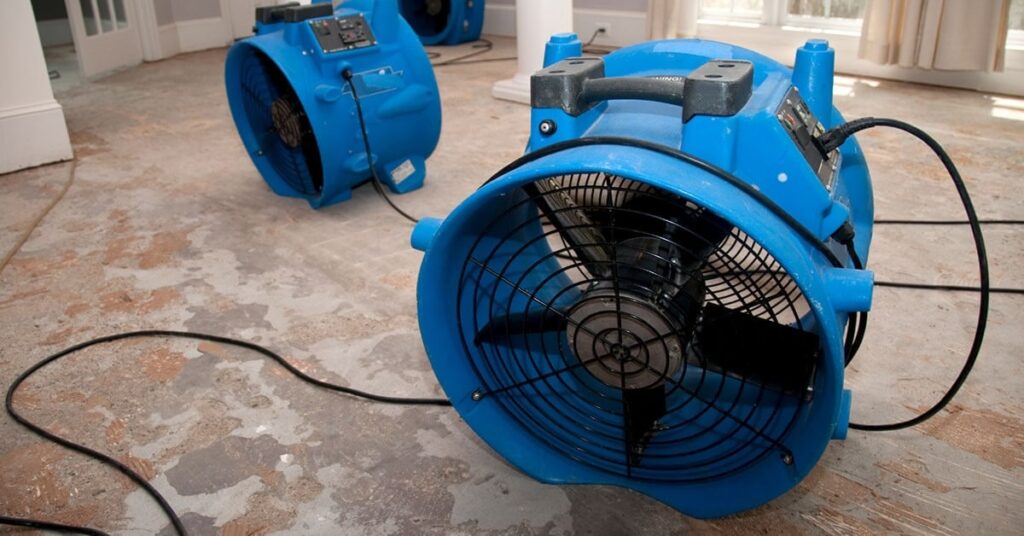 Fan Drying Water Damage