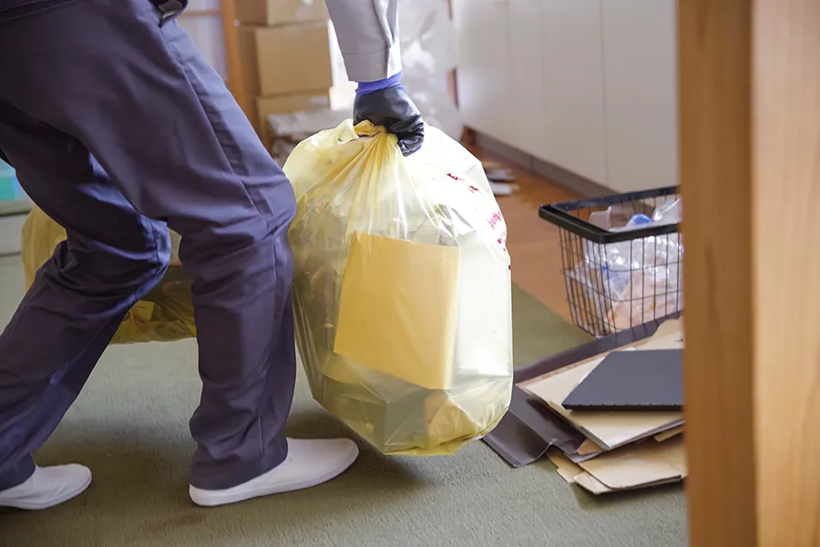 Cleaning up house and sorting unnecessary items