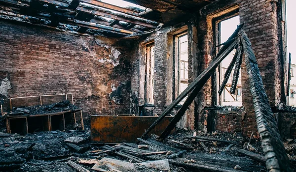 Fire Damage after home fire